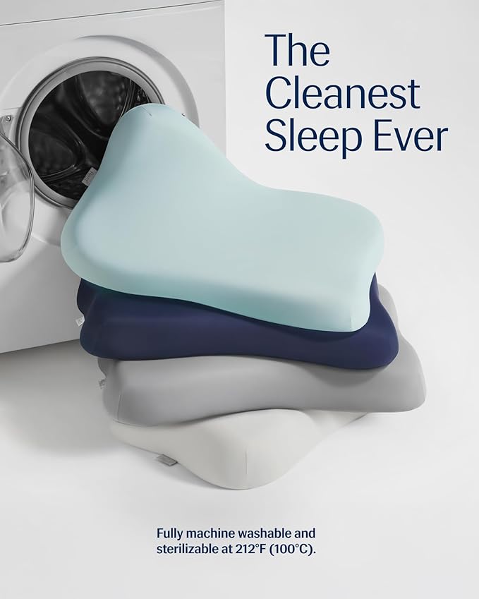 REST® Evercool® Cooling Pillow, Instant Cool-to-Touch Shell Fabric & Breathable Silicone Sponge Core for All-Night Temperature Regulation & Ergonomic Support, Low Height, Light Blue