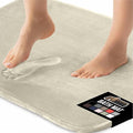 GORILLA GRIP Memory Foam Bath Rugs, Soft Absorbent Velvet Bathroom Mats, Durable Dots on Underside, Machine Washable Bathmat, Carpet Rug Room Decor for Shower Floor, 30x20 Mat, Champagne