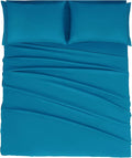 Mejoroom Bed Sheets Set - Extra Soft Luxury Full Sheets with 16 Inch Deep Pocket - Premium Bedding Collection - Breathable, Wrinkle, Fade & Stain Resistant - 4 Piece (Full, Peacock Blue)