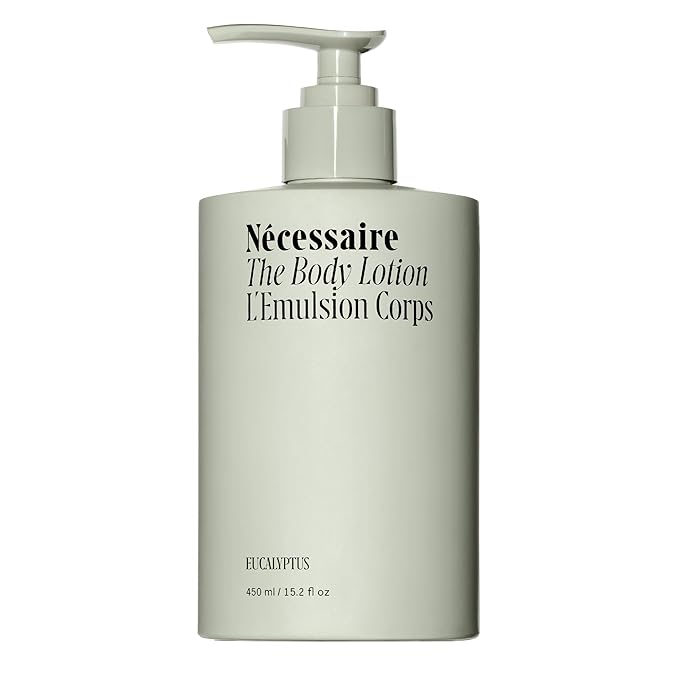 Nécessaire The Body Lotion Eucalyptus – Multi-Peptide Body Moisturizer for Women + Men – Non-Comedogenic Body Lotion with Niacinamide – 450ml/15.2 fl oz