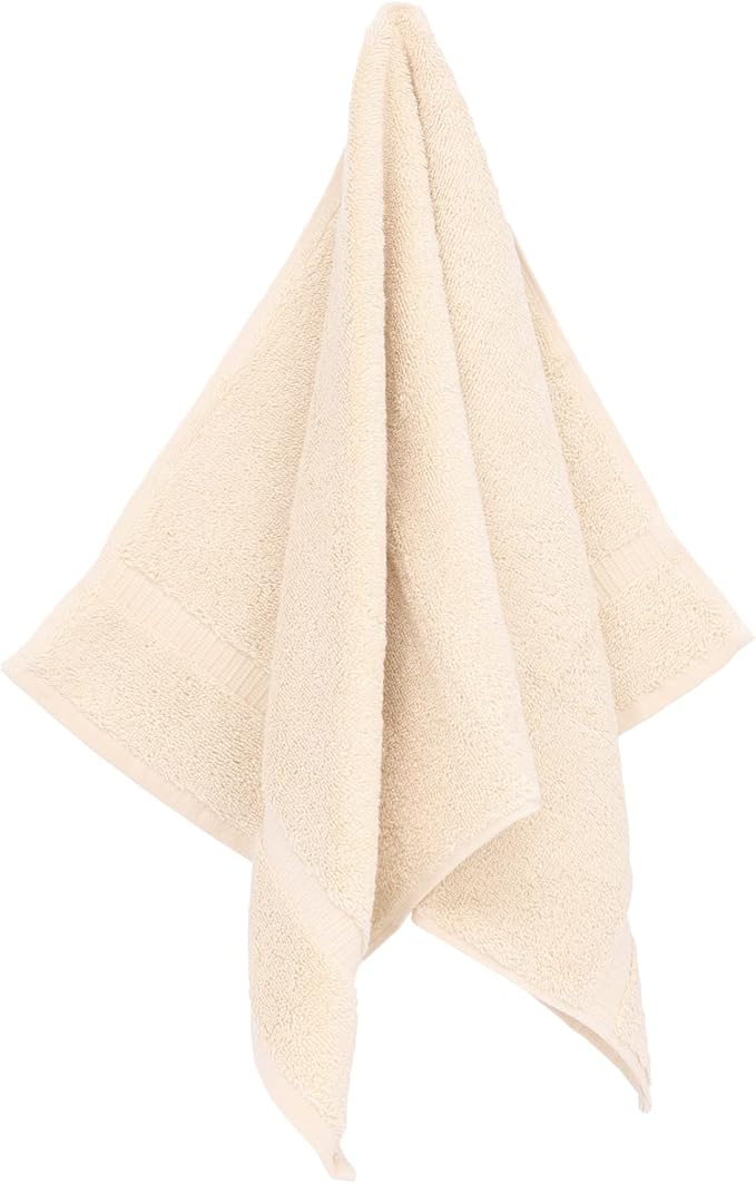 Luxury Hotel & Spa Ultra Soft Hand Towels 100% Turkish Cotton - Beige - Set of 4