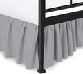 Ruffled Bed Skirt with Split Corners, Light Grey, King 21 Inch Drop Bedskirt, Hotel Quality Brushed Microfiber Wrinkle Free Dust Ruffle Bed Skirt King Size