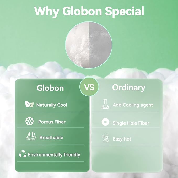 Globon Summer Comforter King Size,Luxurious Lightweight Blanket for Hot Sleepers,Natural Cooling Bamboo Viscose Shell,Organic Breathable Fill, Double Stitch,White