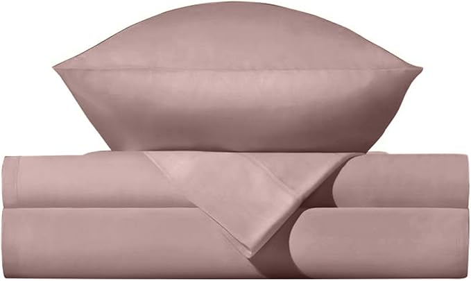 Miracle Made Luxe Soft Cooling Pillowcase, 2-Piece Silver-Infused Cotton Fabric, Cool and Breathable Case for Sensitive Skin, King/Cali King Size Covers, Rosewood