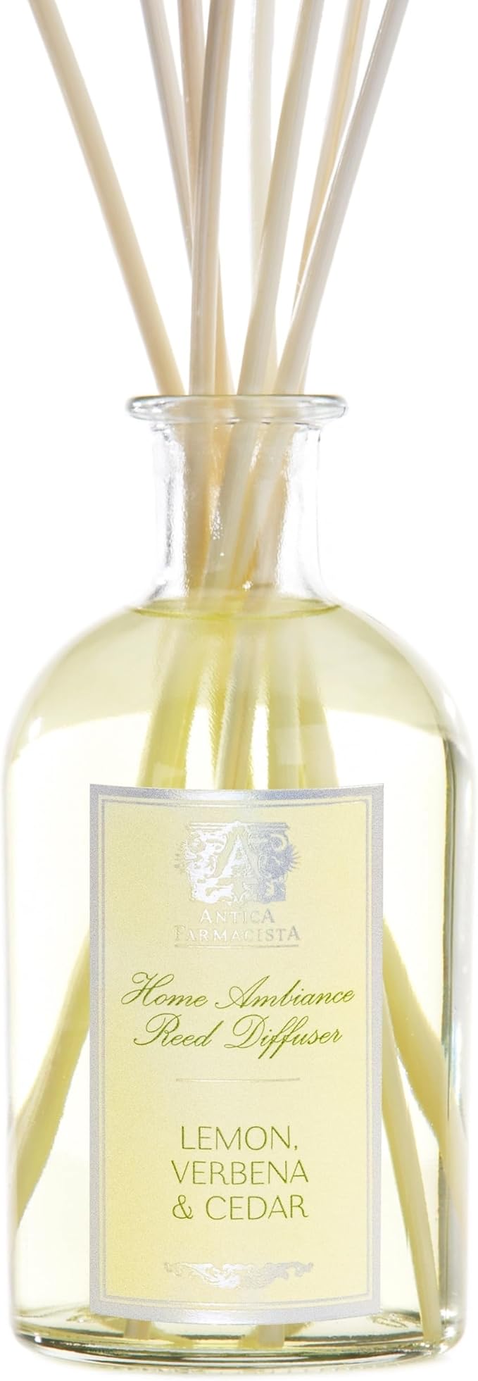 Antica Farmacista Home Ambiance Diffuser - Long-Lasting Reed Scent Diffuser - Luxury Room Freshener Gift - Lemon, Verbena & Cedar, 8.45 fl oz