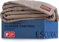 ESCURA Tw® Climate Control Comforter, Full/Queen, German Patented PCM Down Alternative All-Season Design for Hot Sleepers & Night Sweats, Bamboo Lightweight Breathable Hypoallergenic Blanket