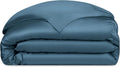 Cozy Earth Luxury Duvet Cover Queen - 100% Viscose from Bamboo - Ultra-Soft, Cooling & Lightweight Duvet Cover - Temperature-Regulating Bedding - Concealed Zip & Interior Snap Closures - Pacific Blue