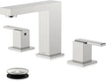 KENES Brushed Nickel Widespread Bathroom Faucet 2 Handle Bathroom Sink Faucet 3 Hole, 8-Inch 3 Pieces Vanity Faucet with Pop Up Drain & Supply Lines, KE-9050-P