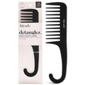 Kitsch Wide Tooth Detangler Comb - Curved Handle for Curly, Wet & Thick Hair, Black Shower Comb for Women