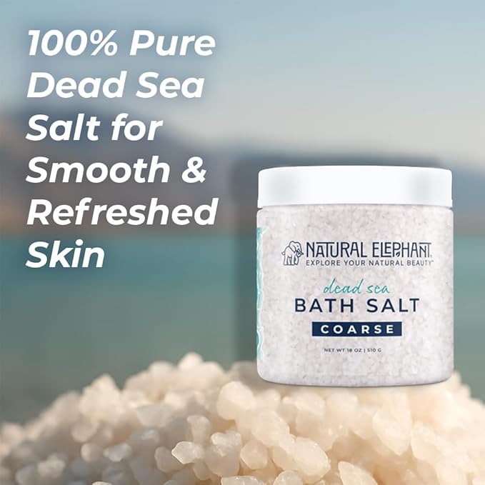 Dead Sea Salt Fine Grain Bath Soak 21 oz – Natural Mineral Body Soak