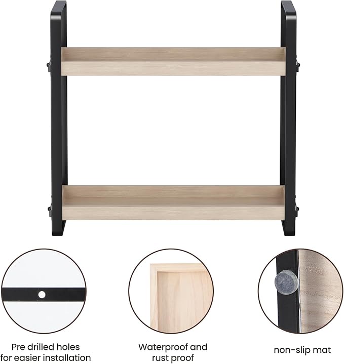 Bathroom Counter Organizer,Bathroom Countertop Organizer,Counter Shelf,Countertop Storage,Organization and Storage,Makeup Shelf,Sink Caddy(Burlywood 2 Tier)