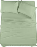 Utopia Bedding California King Sheet Set – 4 Piece Bed Sheets for Cal King Size Bed, Soft and Breathable Microfiber, Includes 1 Fitted Sheet, 1 Flat Sheet and 2 Pillowcases (Sage)