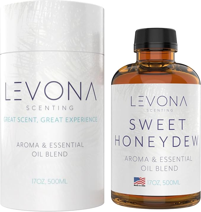Levona Scent Oil Diffuser Essential Oils: Essential Oils Home Luxury Scents - Sweet Honeydew Essential Oil - Sweet & Fresh Notes of Nectarine and Floral Rose Essential Oil - 500 Ml Fragrance Oils