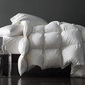 Royoliving Premium Feathers Down Duvet Insert Comforter King Size Heavyweight Thickened Winter White 100% Cotton Cover with Corner Tabs (106x90, 70 oz)