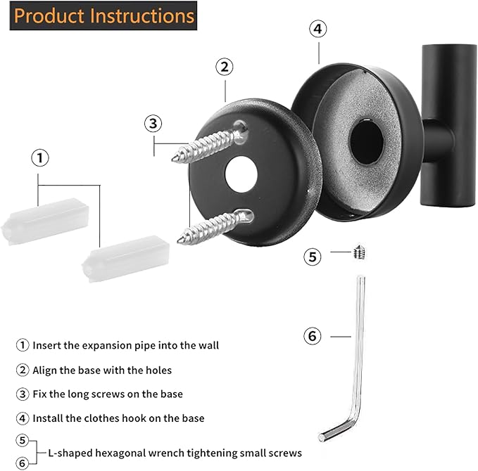 2-Piece Hand Towel Holder - 9" Modern Design Towel Ring, Thicken SUS 304 Stainless Steel Towel Holder for Bathroom Wall, Contemporary Hand Towel Rack - Matte Black