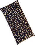 Large Microwave Heating Pad with Flax Seed, Scented or Unscented, Good for Back Pain or Cramps, Moist Heat Therapy or Ice Pack, Microwavable Bean Bag, 6" x 12" (Black Floral, Peppermint)