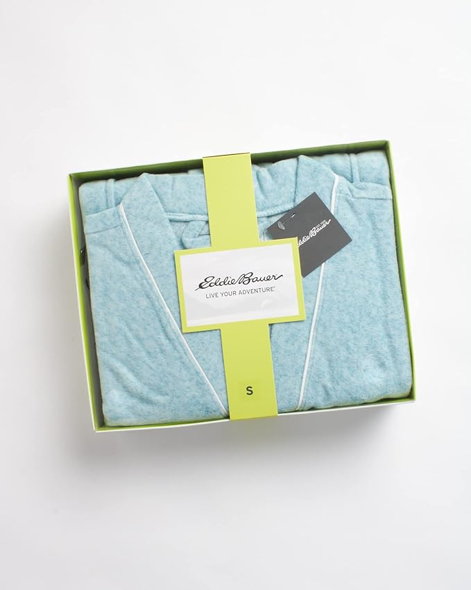 Eddie Bauer Women’s Pajama Set – 3 Piece Sleepwear Set - Bathrobe, T-Shirt, and Lounge Pants Set for Women (S-XXL)