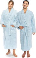 Classic Turkish Towels CTT Premium 100% Turkish Cotton Terry Cloth Bath Robe for Women & Men, Soft & Plush Long Unisex Robe