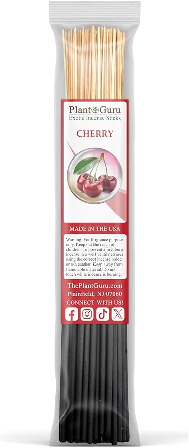Fruits Incense Sticks Variety Set Bulk 500 Pack Sampler 11" Sticks - 5 Bundles of 100 Sticks Per Bundle. Set Includes - Black Coconut, Cherry, Mango, Strawberry and Sweet Orange