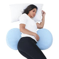 Pregnancy Pillow for Sleeping Memory Foam Maternity Pillow for Side Sleepers, Adjustable Travel Wedge Pillow Support for Back, Belly, and HIPS for Pregnant Women,Cooling Silk Blue