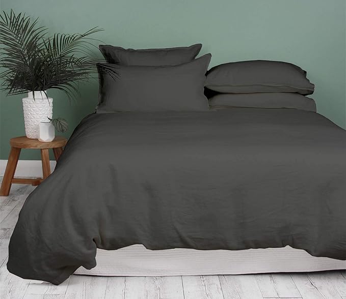 1000 Thread Count Oversized King Duvet Cover Set 100% Egyptian Cotton True Luxury Hotel Quality 1 Duvet Cover with 2 Pillow Sham - 3 PC Comforter Cover with Zipper Closure (Elephant Grey)