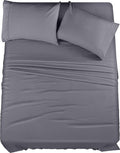 Utopia Bedding California King Sheet Set – 4 Piece Bed Sheets for Cal King Size Bed, Soft and Breathable Microfiber, Includes 1 Fitted Sheet, 1 Flat Sheet and 2 Pillowcases (Grey)