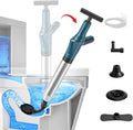 TheElves Toilet Plunger Heavy Duty Pro, Electric High Pressure Toilet Clog Remover Tool, Powerful Bathroom Plunger with Holder for Drain Cleaning - Green