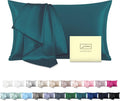 Mulberry Silk Pillow Cases for Hair and Skin Queen Size Silk Pillowcase with Zipper Soft Breathable Smooth Cooling Satin Silk Pillow Covers for Sleeping (Teal,20"X 30",1Pcs)