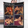 Ships Next Day, Custom Sherpa Fleece Blanket With Photos Text - Soft Warm Fuzzy Personalized Couples Gifts for Boyfriend Girlfriend - Customized Picture Gifts for Birthday Christmas