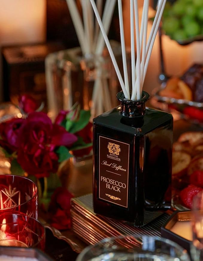 Antica Farmacista Home Ambiance Diffuser - Long-Lasting Reed Scent Diffuser - Luxury Room Freshener Gift - Prosecco Black, 10.8 fl oz