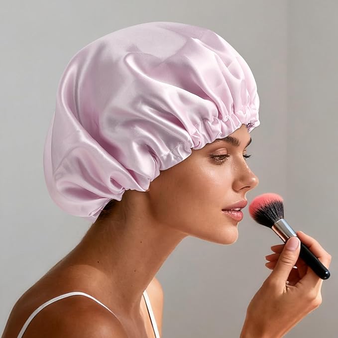 Satin Bonnet Double Layer Silk Bonnet for Sleeping Women Hair Care for Natural Curly