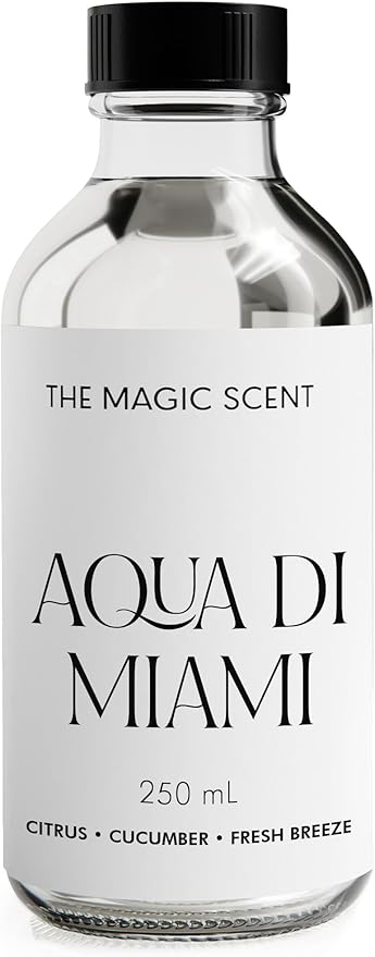 The Magic Scent Aqua di Miami Diffuser Oil - Hotel & Home Luxury Scents - Diffuser Oil Scents for Home Designed for Use in All Diffusers - 8.5 fl oz, 250 mL