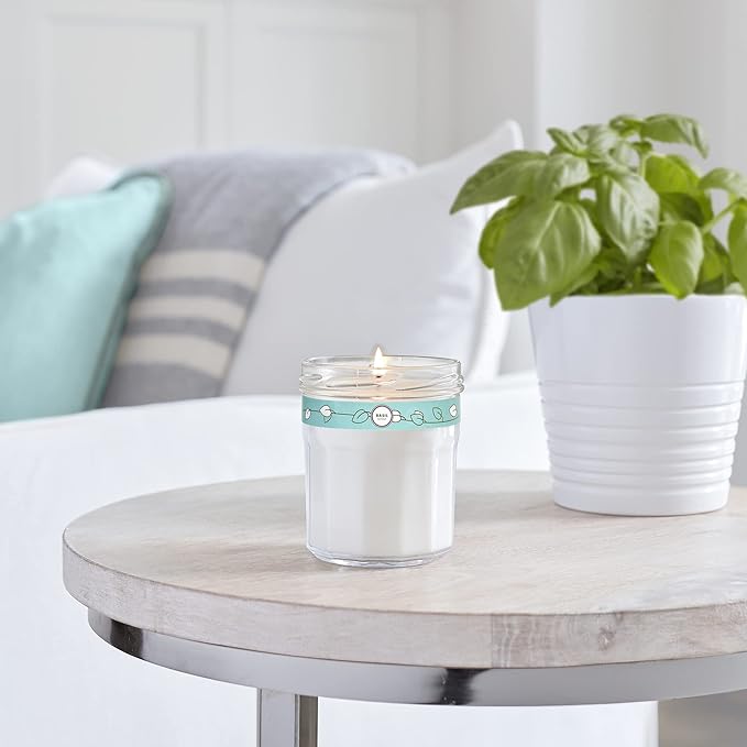 MRS. MEYER'S CLEAN DAY Scented Soy Candle, Large Glass, Basil, 7.2 oz, (Pack of 2)