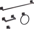 Bathroom Hardware Set 4 Pieces,Oil Rubbed Bronze Bathroom Accessories Set Stainless Steel Wall Mounted, Hand Towel Bar, Towel Ring, Robe Towel Hooks,Toilet Paper Holder,Towel Bar Set, 23.6 Inch