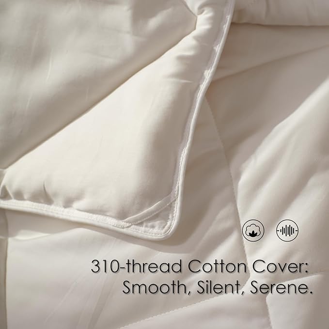 EP Mode Warm Weight Wool Comforter for Winter, Purely Natural Duvet Insert, 100% Australian Wool Filling (400GSM, Size King)
