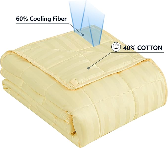 Weighted Blanket Kids (36"x48" 3lbs),Ultra Soft and Cozy Cooling Weighted Blanket Kids,Heavy Blanket with Machine Washable Soft Blanket, Yellow