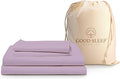 Good Sleep Bedding Cooling Sheets Queen - Queen Sheet Sets, 4 Pc, 100% Egyptian Cotton Queen Bed Sheets Set, Sateen Weave, Soft Sheets Queen Size Bed Set Deep Pockets Fits Upto 16" - Lavender