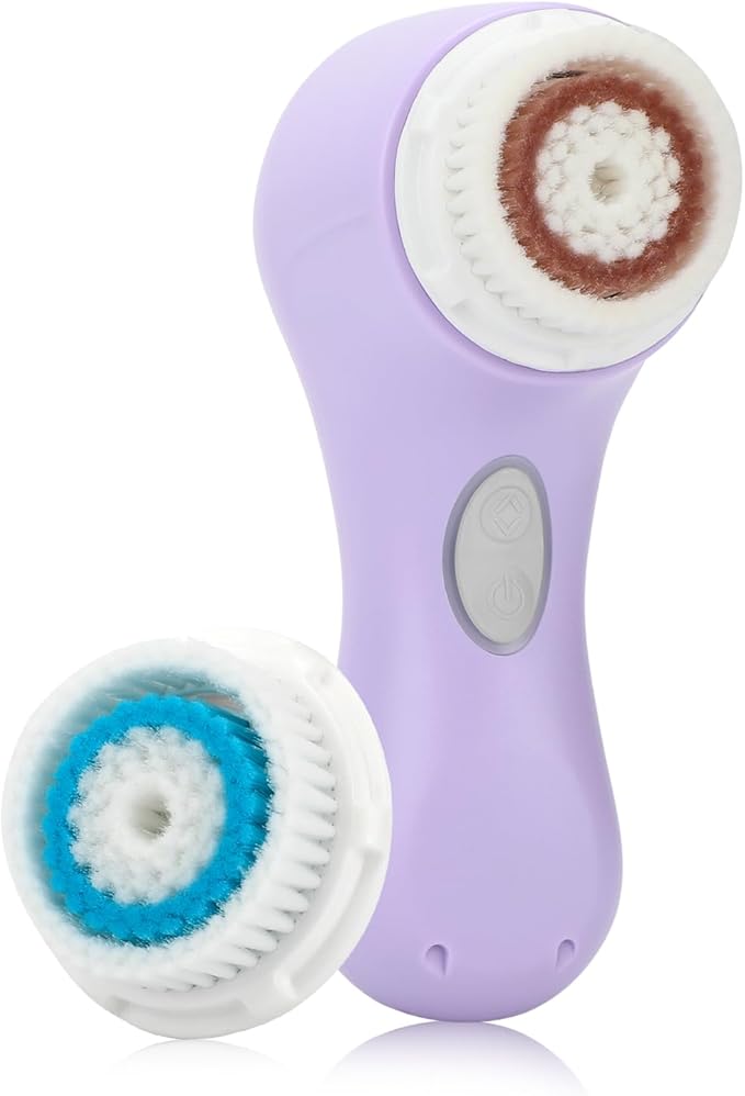 Mia 2 Sonic Facial Cleansing Brush - Electric Face Exfoliator for Deep Clean & Pore Cleansing, Waterproof & Rechargeable – Lavender