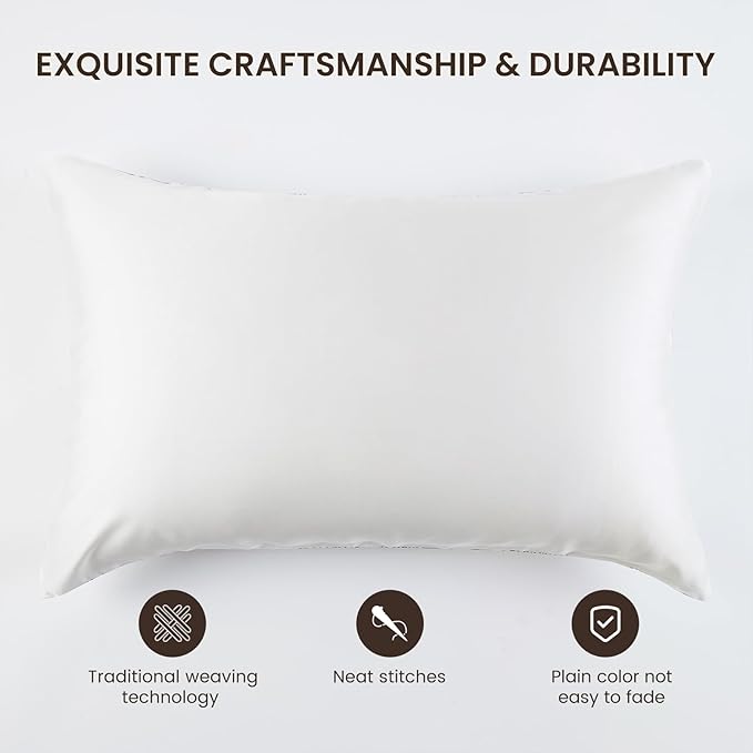THXSILK Dandelion Style 6A+ Grade Mulberry Silk Pillowcase for Hair and Skin, 22 Momme Silk Pillow Case with Hidden Zipper, Organic Silk Pillowcase King Size 20x36 inches, 1PC, Dandelion