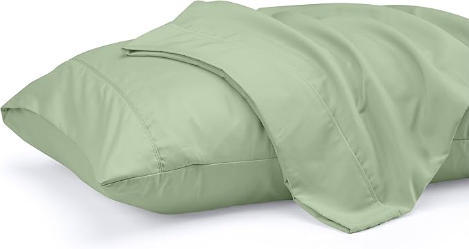 Pillow Covers by Utopia Bedding - King Size 2-Pack – Soft Brushed Microfiber – Perfect for Hospitals, Hotels, Guest Rooms – Oeko-TEX Certified, 20x40 Inches (Sage)