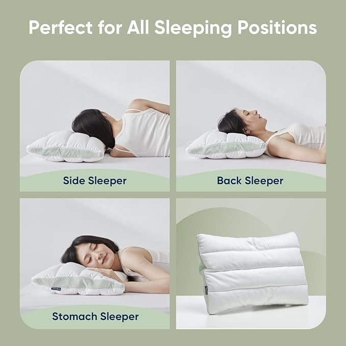 Vesta Silk-Layered Ultra-Thin Pillow, 100% Silk Layer, Slim and Flat Design for Back or Stomach Sleepers, Ultra-Thin Profile (2.5" Height) & Soft - LimeZen