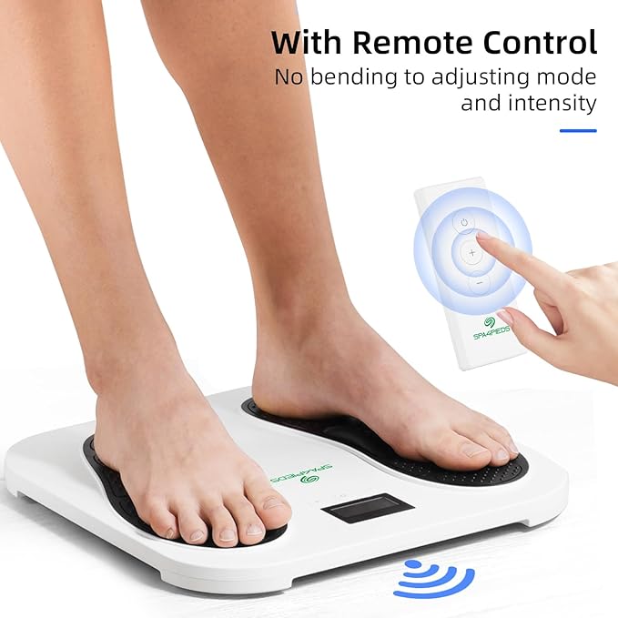 Transcutaneous Electrical Nerve Stimulator, Foot Massager, TENS & EMS for Pain Relief, 10 Modes and 20 Levels with Remote Control, Neuropathy, Relieve Swelling, Cramps, Plantar Fasciitis