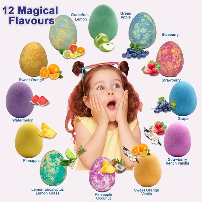 Unicorn Bath Bombs for Girls with Jewelry Inside - Organic Bath Bombs for Kids with Surprise, Natural, Skin Moisturizing BathBombs, Rainbow Bubble Bath. Stocking Stuffers Christmas Gifts for Girls