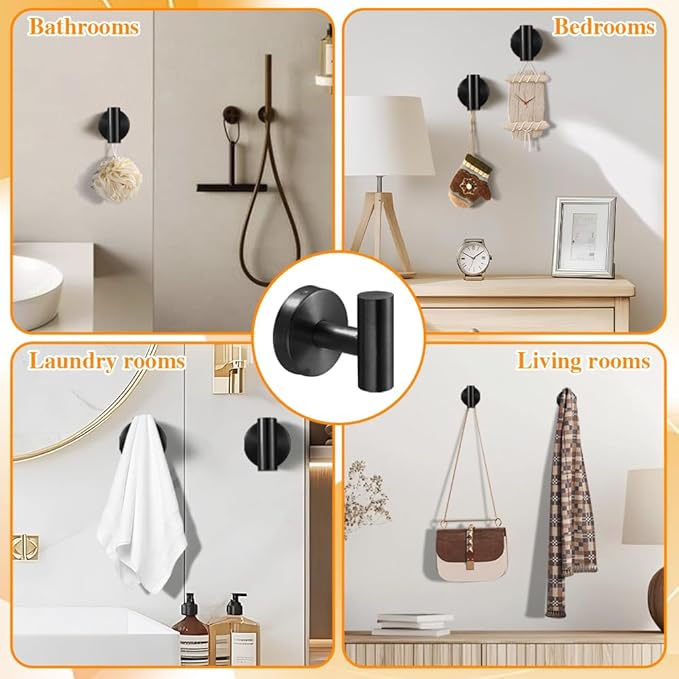 Matte Black 16-Piece Bathroom Hardware Set Stainless Steel, 24in and 16in Towel Bars Set Wall Mounted Bathroom Accessories
