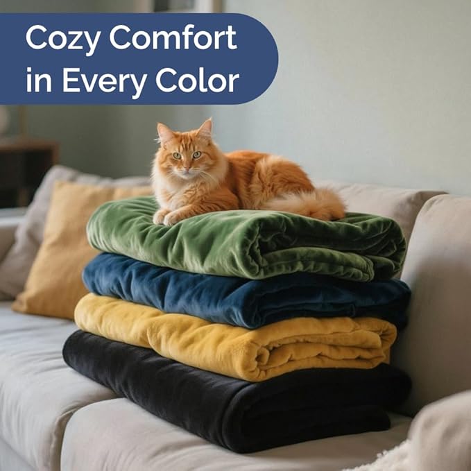 Ultra Soft Fleece Blanket Twin Size - Flannel Fleece Luxury Twin Blanket - Lightweight for Couch Bed Chair - Thick, Warm and Breathable - All Season Cozy Anti-Static Microplush Bedding, Forest Green