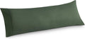 Bedsure Body Pillow Case Cover - Olive Green Brushed Microfiber Long Pillow Cases, Ultra Soft and Cozy Body Pillowcase with Envelope Closure, Wrinkle, Fade and Stain Resistant, 1 Pack, 20x54 Inches