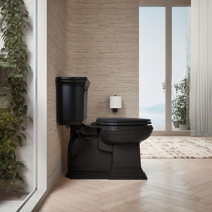 KOHLER CACHET® Nightlight Soft Close Toilet Seat Elongated, ReadyLatch®, Grip-Tight Hardware, Black