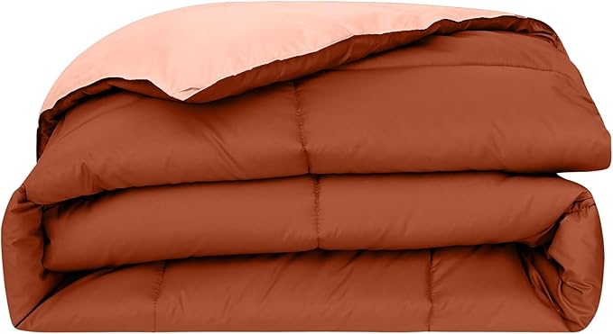Modern Threads Down Alternative Reversible Comforter Rust/Clay Twin