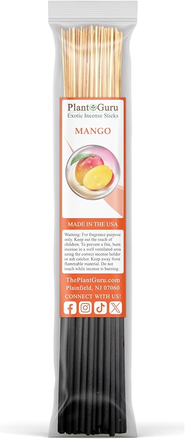 Fruits Incense Sticks Variety Set Bulk 500 Pack Sampler 11" Sticks - 5 Bundles of 100 Sticks Per Bundle. Set Includes - Black Coconut, Cherry, Mango, Strawberry and Sweet Orange