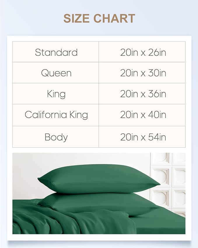 THXSILK 100% Mulberry Silk Pillowcase for Hair and Skin Health, Hidden Zipper, 22 Momme, Both Sides Smooth, Breathable and Natural, Sleep Pillow Case (Standard 20"x26", Emerald Green)